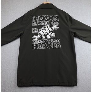 DIXXON Flannel Co. Shop Jacket Mens Medium GREEN Working Class Heroes Buttoned